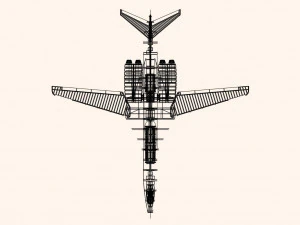 B-1B Strategic Aircraft Solid Assembly Model 3D Model