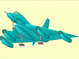B-58 Strategic Aircraft Solid Assembly Model Modelo 3D