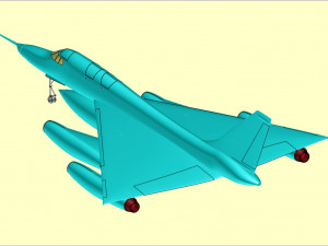 B-58 Strategic Aircraft Solid Assembly Model 3D Model