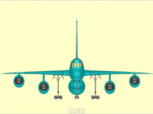 B-58 Strategic Aircraft Solid Assembly Model 3D Model