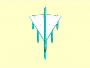 B-58 Strategic Aircraft Solid Assembly Model 3D Model