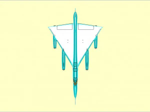 B-58 Strategic Aircraft Solid Assembly Model 3D Model