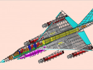 B-58 Strategic Aircraft Solid Assembly Model 3D Model