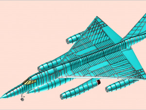 B-58 Strategic Aircraft Solid Assembly Model 3D Model