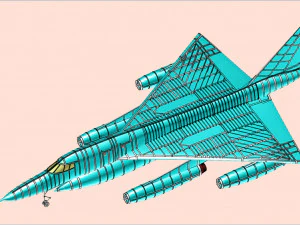 B-58 Strategic Aircraft Solid Assembly Model 3D Model