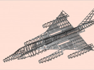 B-58 Strategic Aircraft Solid Assembly Model 3D Model