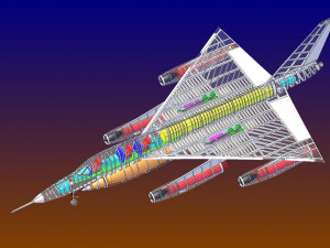 B-58 Strategic Aircraft Solid Assembly Model 3D Model