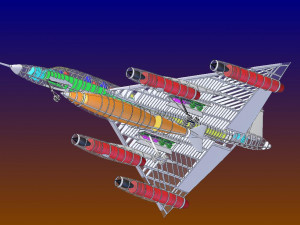 B-58 Strategic Aircraft Solid Assembly Model 3D Model