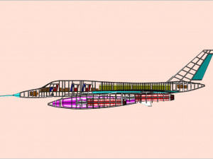 B-58 Strategic Aircraft Solid Assembly Model 3D Model
