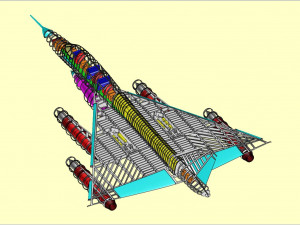 B-58 Strategic Aircraft Solid Assembly Model 3D Model