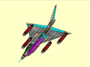 B-58 Strategic Aircraft Solid Assembly Model 3D Model