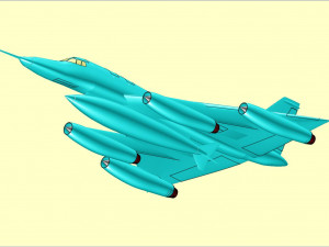 B-58 Strategic Aircraft Solid Assembly Model 3D Model
