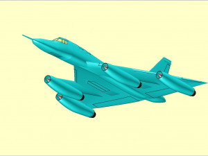 B-58 Strategic Aircraft Solid Assembly Model 3D Model
