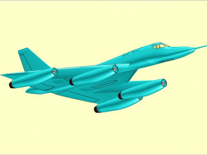 B-58 Strategic Aircraft Solid Assembly Model 3D Model