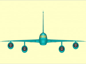 B-58 Strategic Aircraft Solid Assembly Model 3D Model