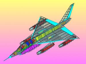B-58 Strategic Aircraft Solid Assembly Model 3D Model