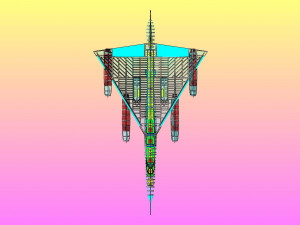 B-58 Strategic Aircraft Solid Assembly Model 3D Model