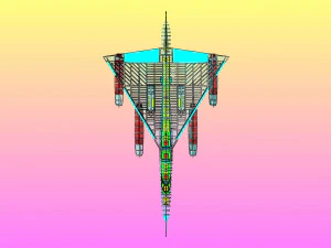 B-58 Strategic Aircraft Solid Assembly Model 3D Model