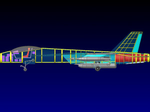 F-18E Fighter-Attack Aircraft Solid Assembly Model Model 3D