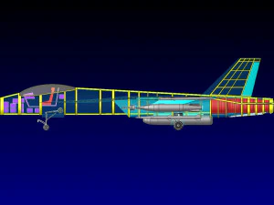 F-18E Fighter-Attack Aircraft Solid Assembly Model 3D Model