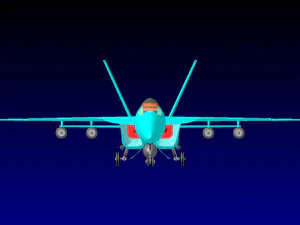 F-18E Fighter-Attack Aircraft Solid Assembly Model 3D Model