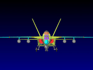 F-18E Fighter-Attack Aircraft Solid Assembly Model Model 3D