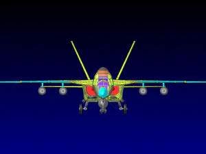 F-18E Fighter-Attack Aircraft Solid Assembly Model 3D Model