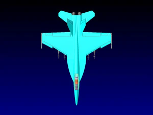 F-18E Fighter-Attack Aircraft Solid Assembly Model 3D Model