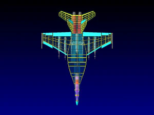 F-18E Fighter-Attack Aircraft Solid Assembly Model 3D Model