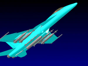 F-18E Fighter-Attack Aircraft Solid Assembly Model 3D Model