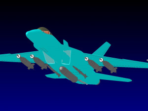 F-18E Fighter-Attack Aircraft Solid Assembly Model Model 3D