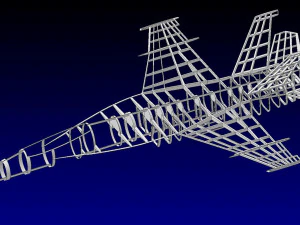F-18E Fighter-Attack Aircraft Solid Assembly Model 3D Model