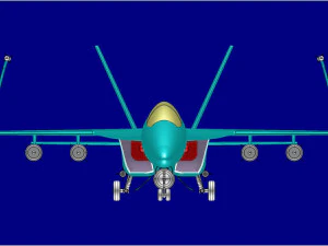 F-18E Fighter-Attack Aircraft Solid Assembly Model 3D Model