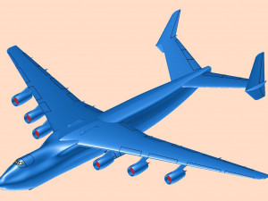 Antonov An-225 Cargo Aircraft Solid Assembly Model 3D Model