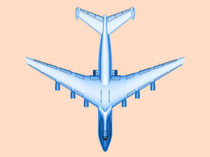 Antonov An-225 Cargo Aircraft Solid Assembly Model 3D Model