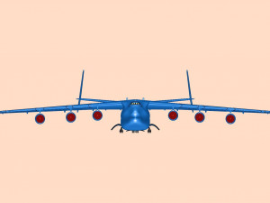 Antonov An-225 Cargo Aircraft Solid Assembly Model 3D Model