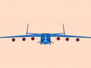 Antonov An-225 Cargo Aircraft Solid Assembly Model 3D Model