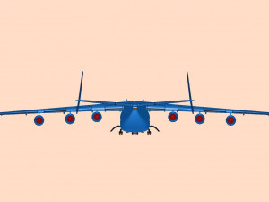 Antonov An-225 Cargo Aircraft Solid Assembly Model 3D Model