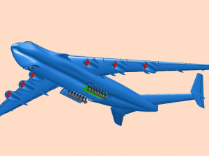 Antonov An-225 Cargo Aircraft Solid Assembly Model 3D Model