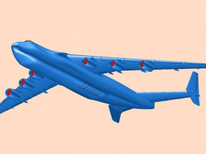 Antonov An-225 Cargo Aircraft Solid Assembly Model 3D Model