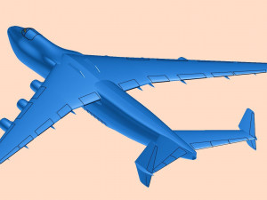 Antonov An-225 Cargo Aircraft Solid Assembly Model 3D Model