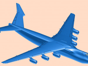 Antonov An-225 Cargo Aircraft Solid Assembly Model 3D Model