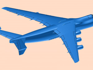 Antonov An-225 Cargo Aircraft Solid Assembly Model 3D Model
