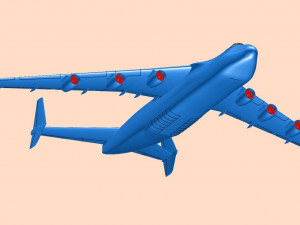 Antonov An-225 Cargo Aircraft Solid Assembly Model 3D Model