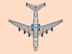 Antonov An-225 Cargo Aircraft Solid Assembly Model 3D Model