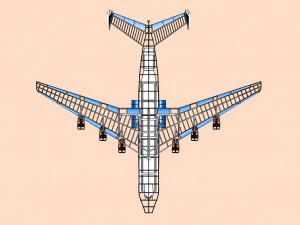 Antonov An-225 Cargo Aircraft Solid Assembly Model 3D Model