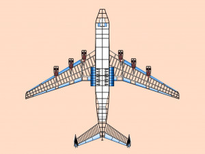 Antonov An-225 Cargo Aircraft Solid Assembly Model 3D Model