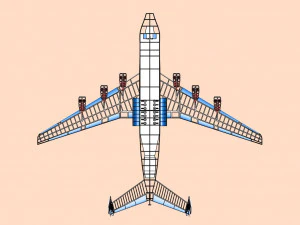 Antonov An-225 Cargo Aircraft Solid Assembly Model 3D Model