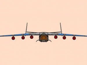 Antonov An-225 Cargo Aircraft Solid Assembly Model 3D Model