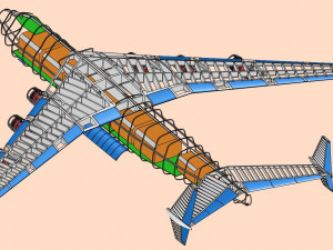 Antonov An-225 Cargo Aircraft Solid Assembly Model 3D Model